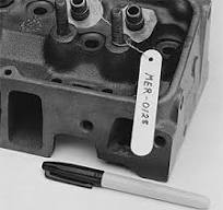 ENGINE  CYLINDER PARTS ID TAGS & MARKERS 1000